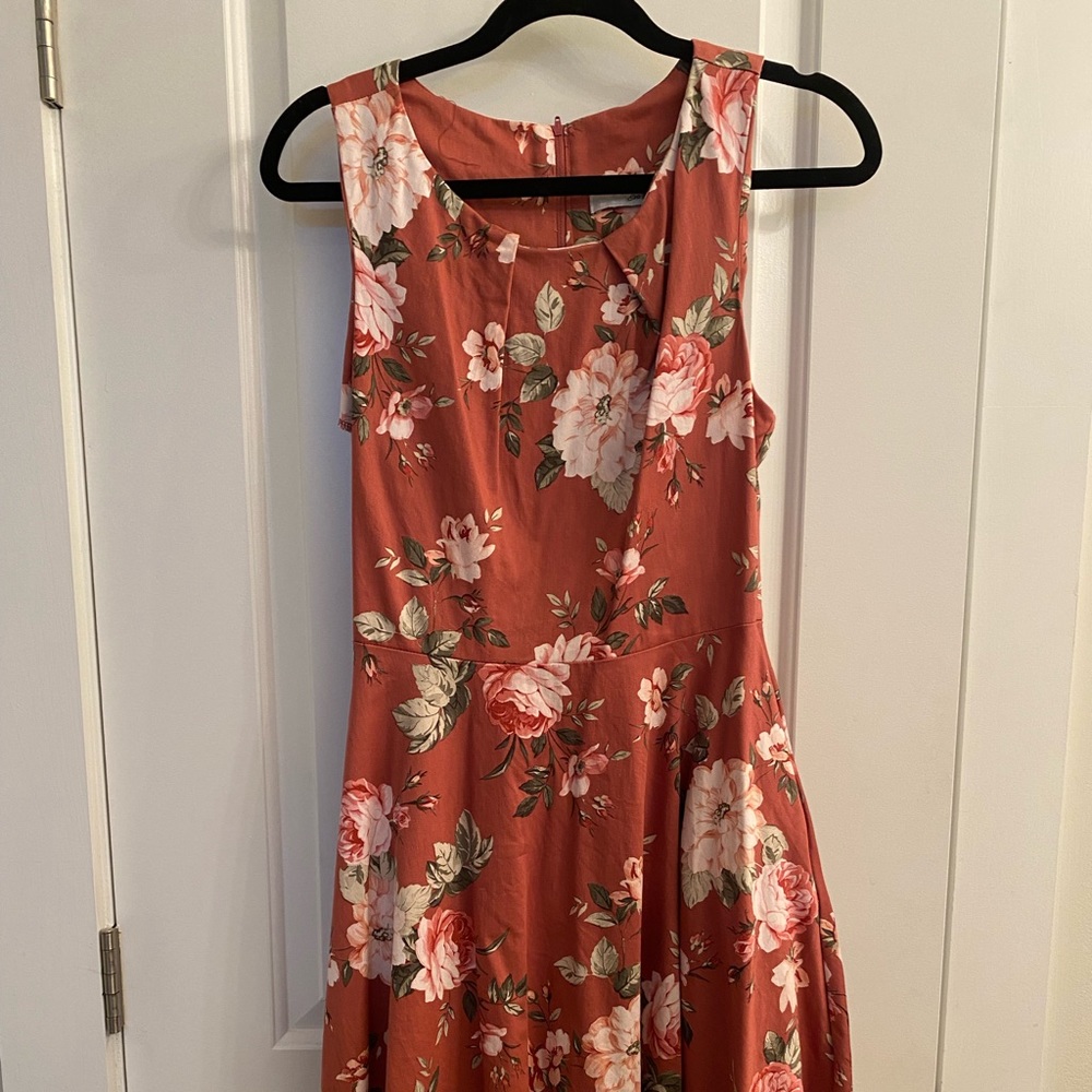 A-line rose dress